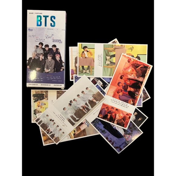 BTS Postcard & Bookmarks Box Set 2019 Official Merchandise, K-Pop Incomplete - Picture 5 of 5